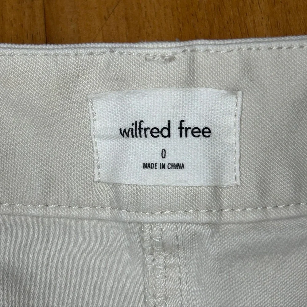 Wilfred Free Aritzia Brennan High Rise Utility Pants Ivory Size 0